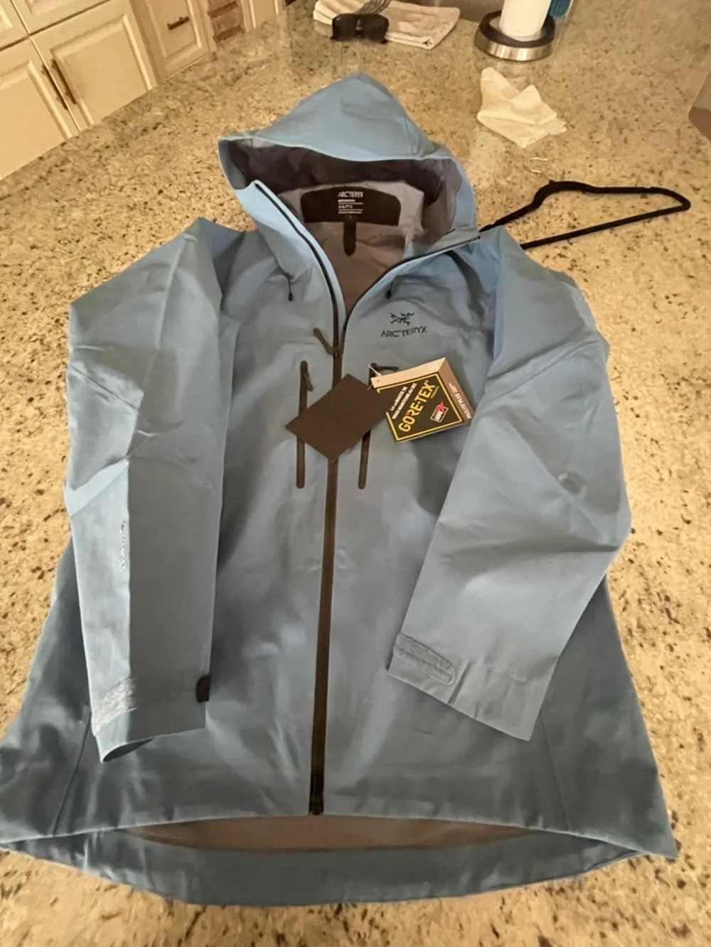 ARCTERYX GORETEX PRO PARKA SHELL NEW MENS XXL PTP 26 HEM 32 ARC BLUE RET $799 - Picture 11 of 14